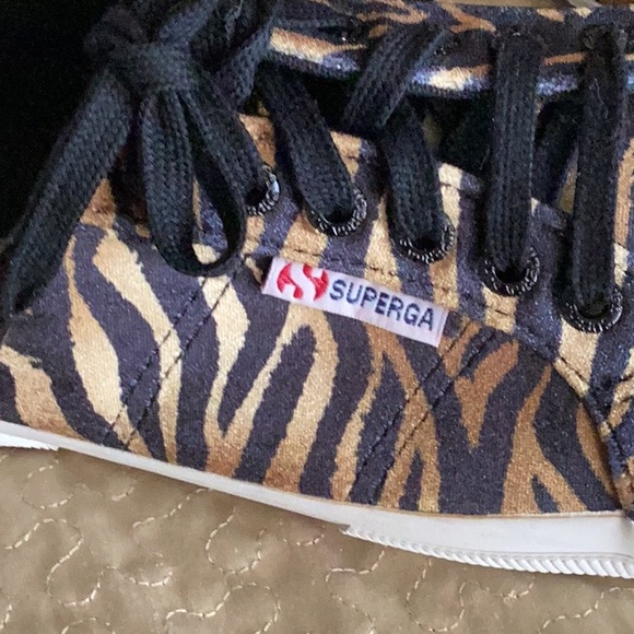 SUPERGA Animal Print Velvet Sneakers - Picture 7 of 11